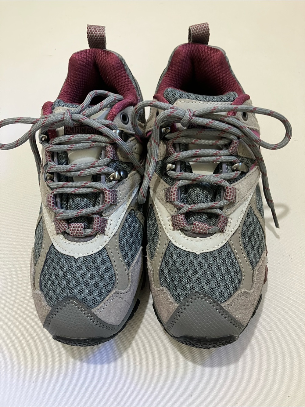 Pacific Trail Gray and Burgundy Women's Athletic Shoes